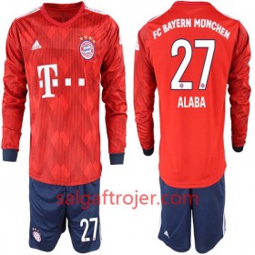 FC Bayern München Fodboldtrøjer Alaba 27 Børn Hjemmebanesæt 2018/19 Langærmet